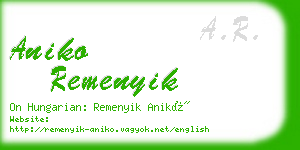 aniko remenyik business card